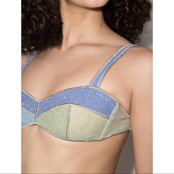 Oséree Shine Coloré High Waisted Color-Block Glitter Bikini - Picture 8 of 16